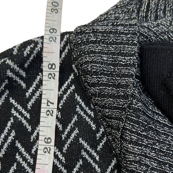 NWT Adrienne Vittadini Women’s Plus Size 3XL Cowl Neck Sweater in Black & Gray - Picture 7 of 9